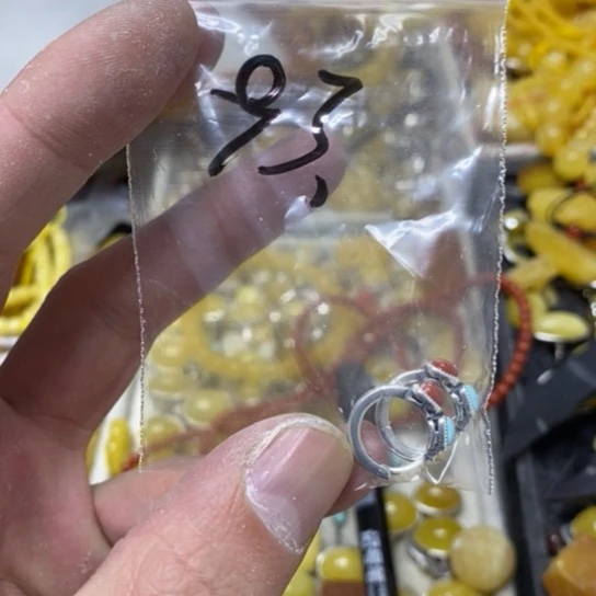 蜜蜡裸石银S925镶嵌多样性发货