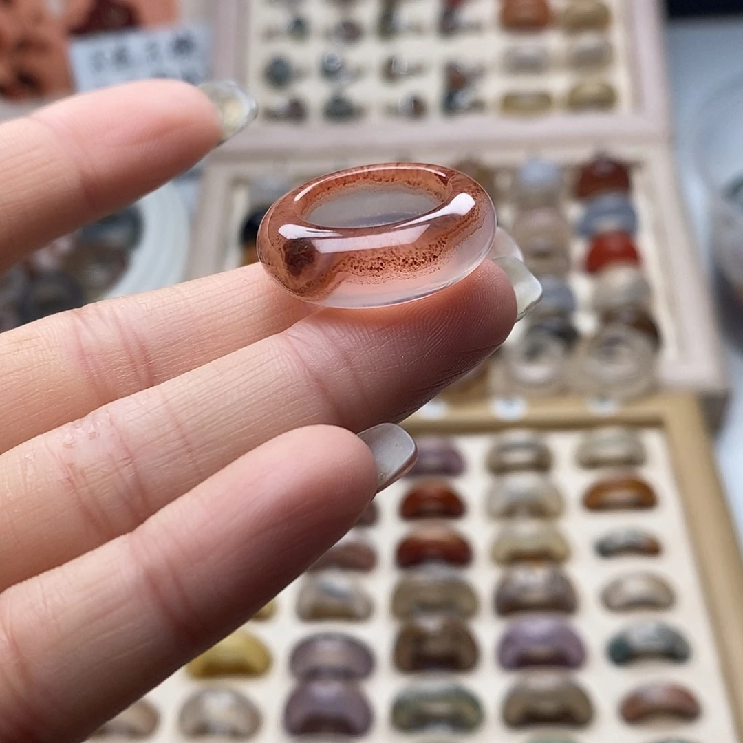 玛瑙/玉髓未镶嵌戒指A11不退换港12