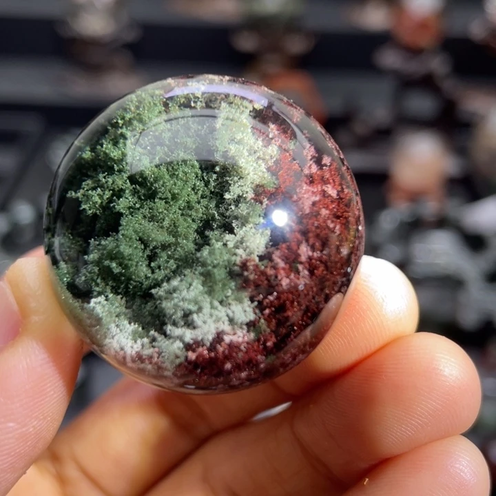 水晶未镶嵌颈饰红绿大单珠定制