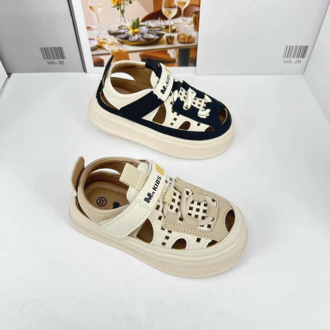 582~儿童夏季时尚透气软底舒适运动机能包头凉鞋 夏款童包男女童