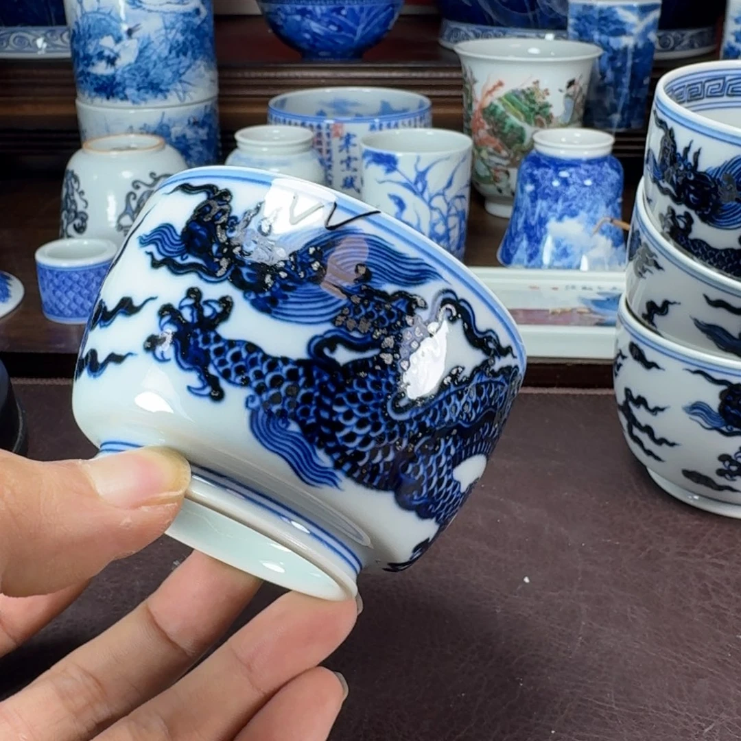 v***v瓷片当代景德镇陶瓷手绘茶具