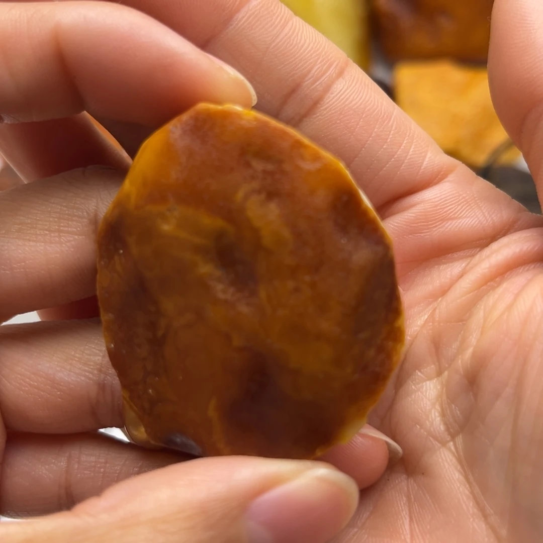 定制琥珀未镶嵌蜜蜡定制扣子