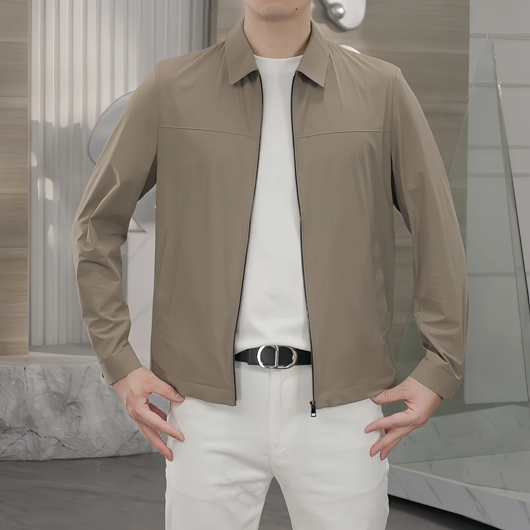 【薄款防晒夹克】男士轻奢超薄弹力舒适透气百搭防晒夹克外套7899