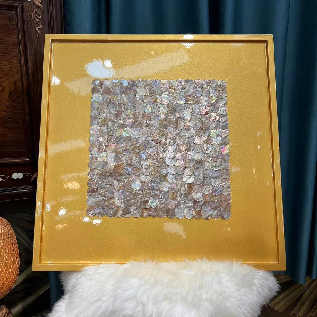 HH-【金色阳光】手工豪贝壳螺钿摆放开挂60*60cm