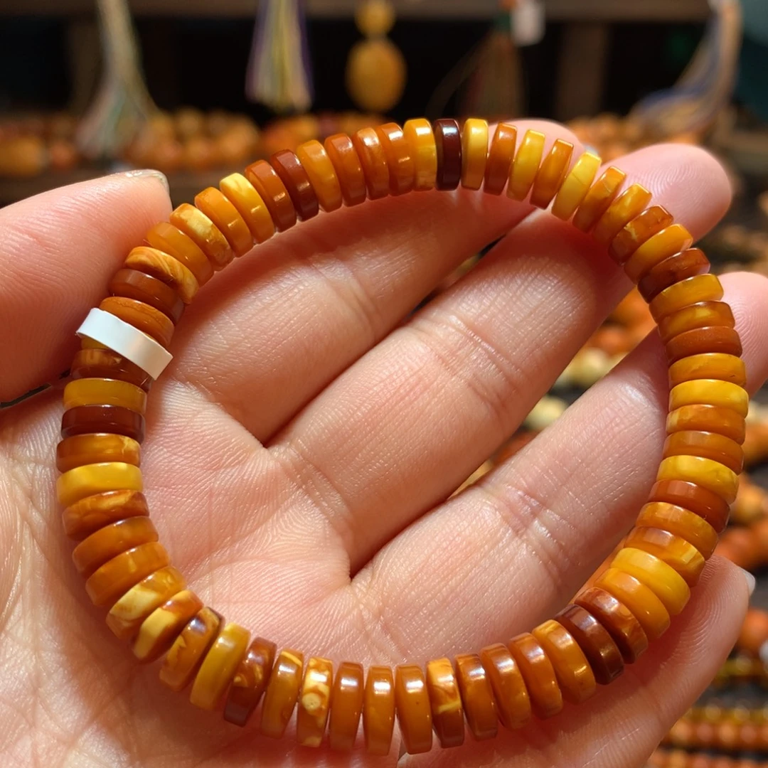蜜蜡未镶嵌手串蜜蜡手串