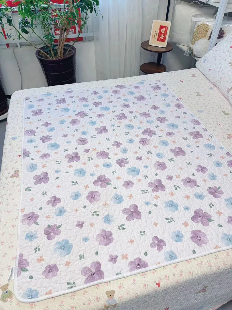 外贸纯棉斜纹多功能垫生理垫防滑加厚夹棉家用隔油吸汗双面绗缝