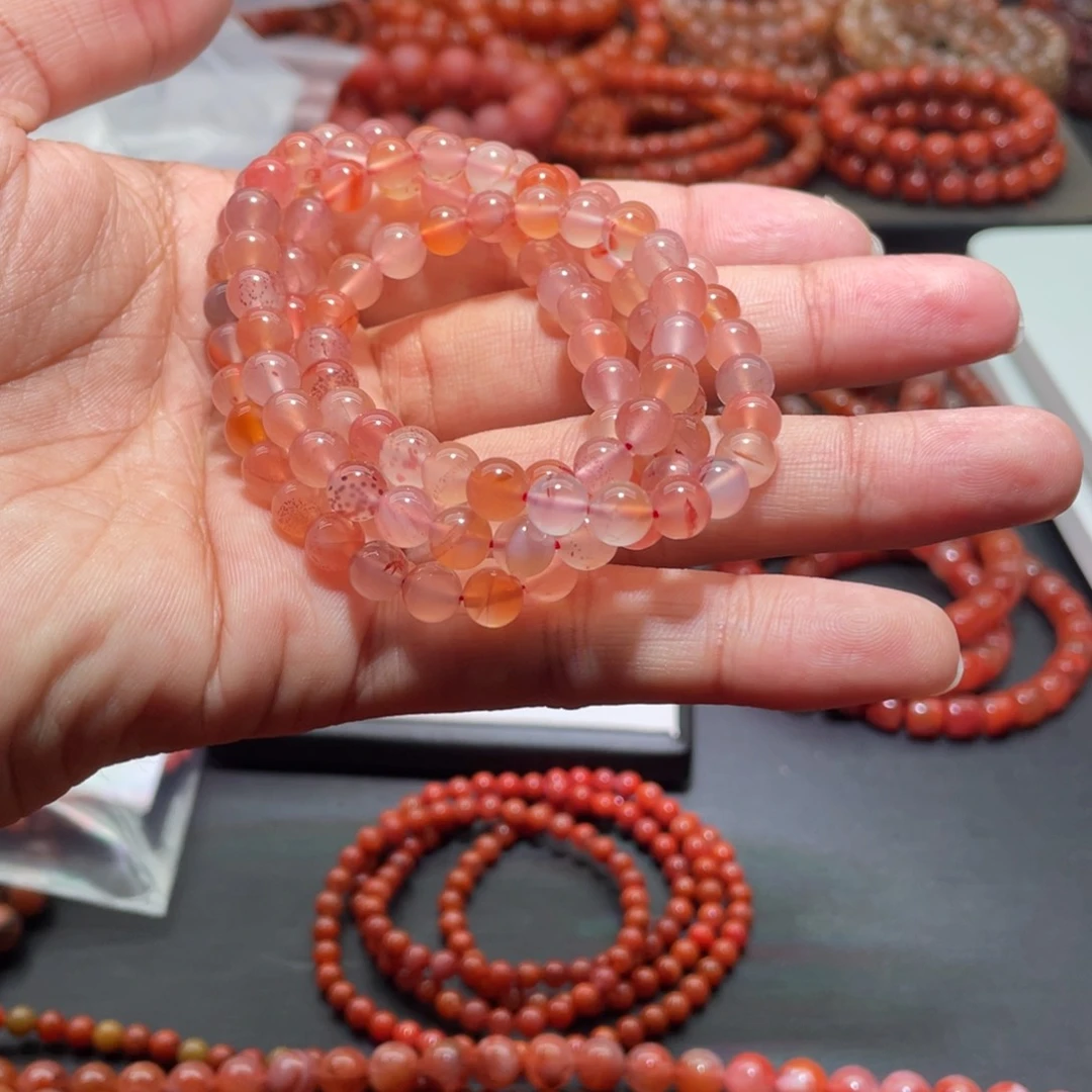 南红玛瑙手链未镶嵌