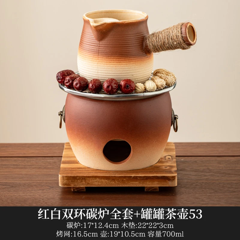 2025新款围炉煮茶烤火炉套装器具全套烧烤炉家用围聚陶瓷煮茶炭炉
