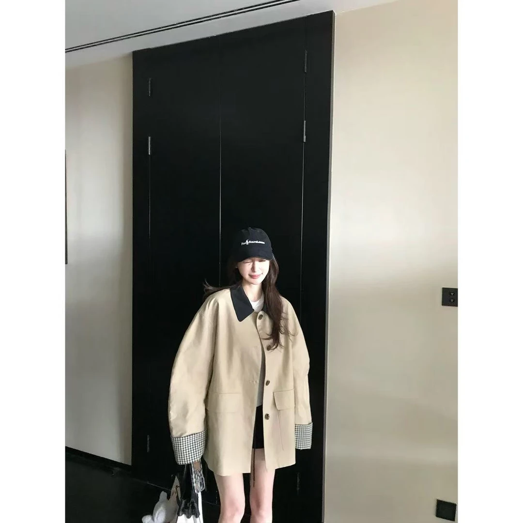 徐秋阳   高智风衣 秋季新款百搭时尚休闲显瘦显白风衣外套X6876