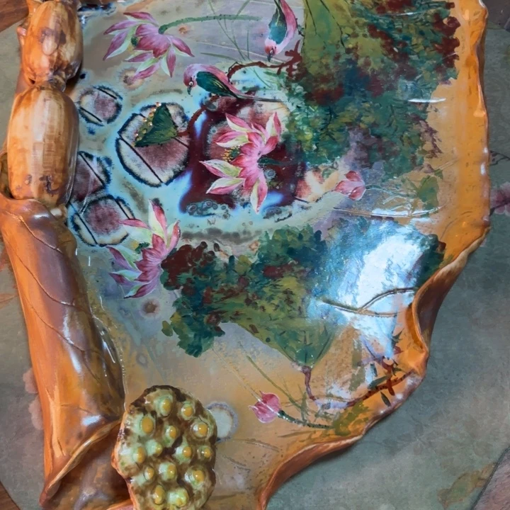 用***2柴烧纯手工手绘陶瓷