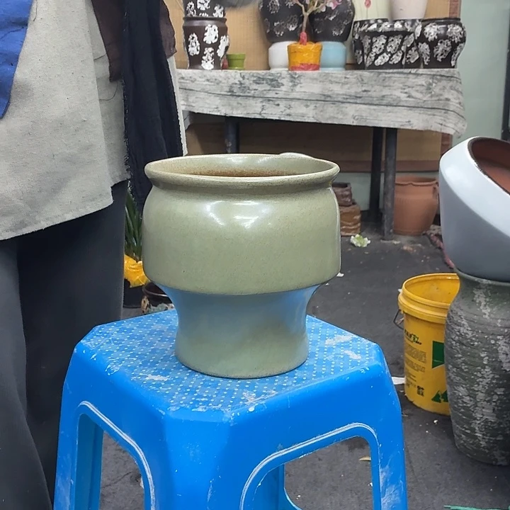 19×21 -粗陶花盆有孔-买买买