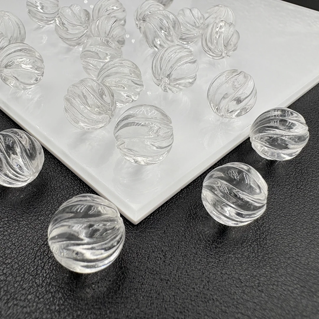 「戴琴珠宝」DQ1709-水晶南瓜珠12mm左右单珠配件（多样性发其一）