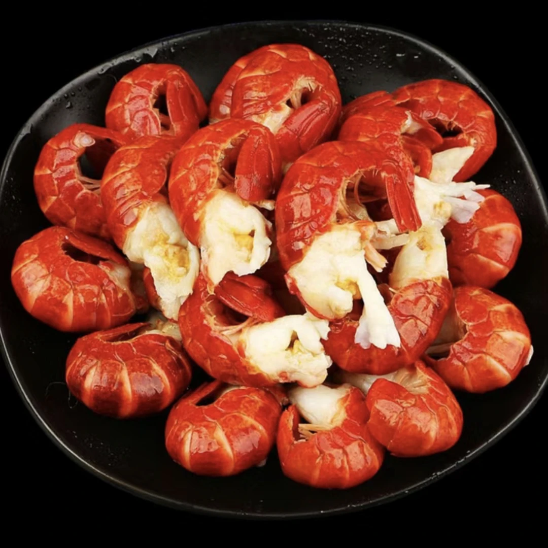 7月新货大一号新鲜速冻龙虾尾3斤(125粒左右/斤）液氮薄冰顺丰包邮