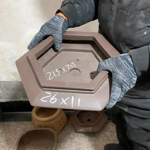 紫砂花盆手工制作
