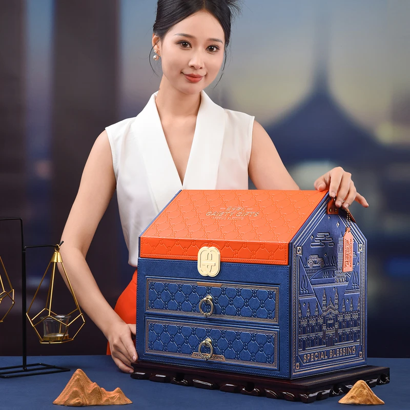 中秋月饼礼盒传统广式蛋黄莲蓉肉松流心公司团购定制送长辈领导
