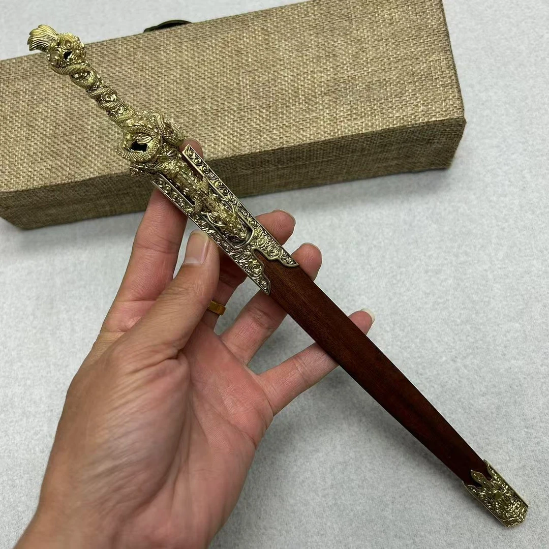 微缩游龙剑28cm摆件模型(未开刃）桌面摆件