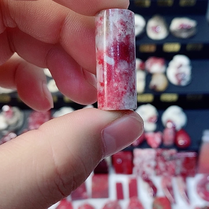 天然辰砂天然朱砂桶珠11