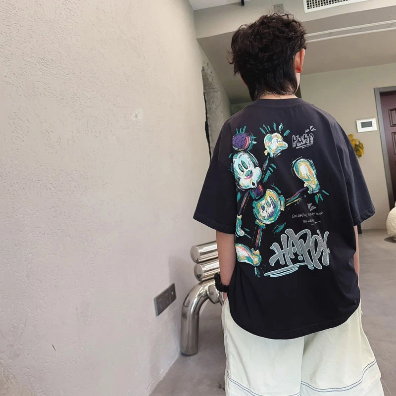 童装男童短袖T恤夏季新款儿童潮牌卡通半袖上衣潮牌S7633