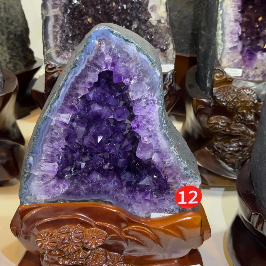 未镶嵌紫晶摆件水晶
