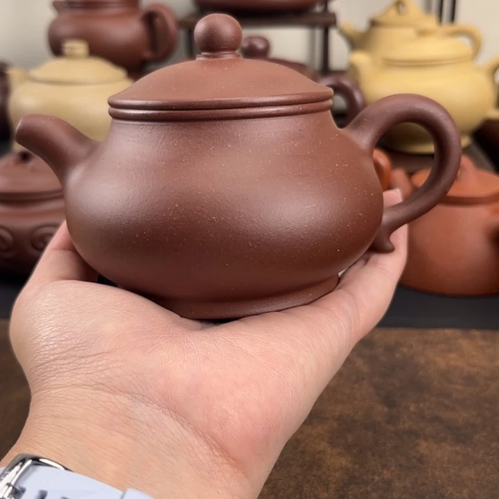 茶壶紫砂全手潘壶250毫升