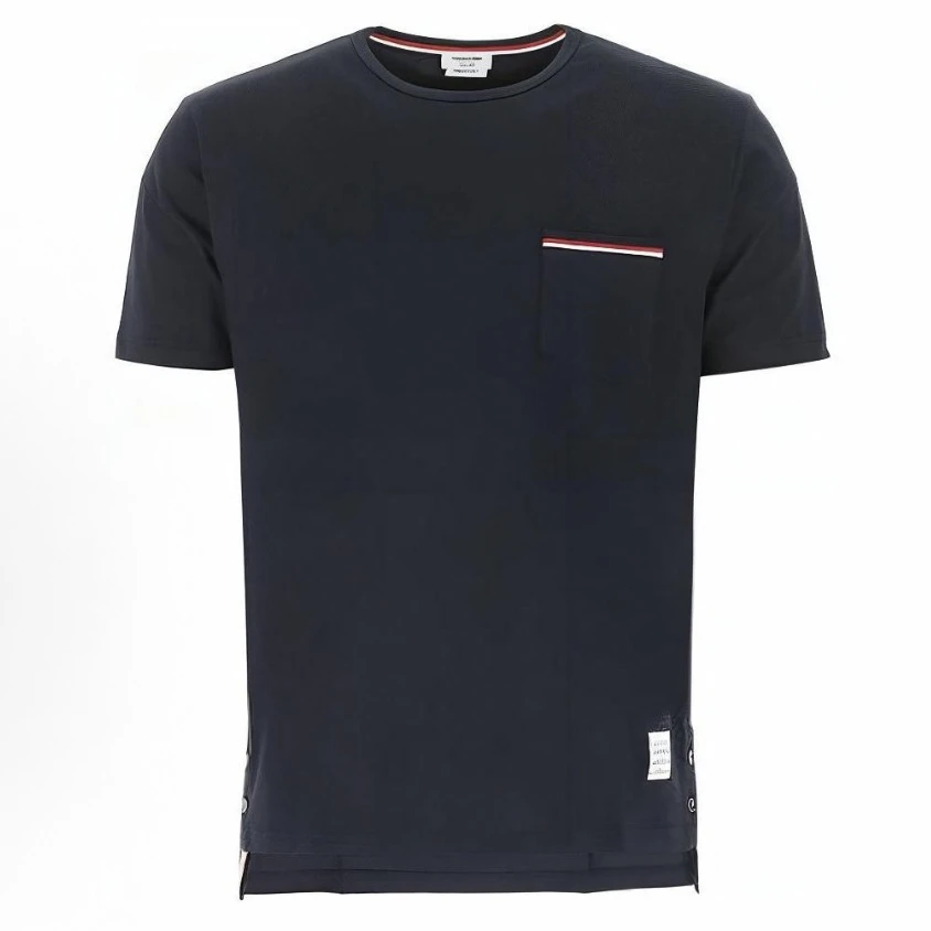99新 THOMBROWNE 汤姆·布朗 Tricolou accent T-shirt 短袖 1码