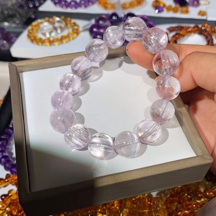 手链未镶嵌水晶冰透紫锂辉亏漏不退换