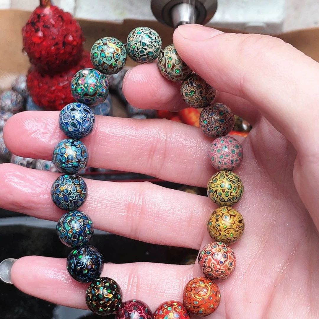 生****单手工制作大漆珠1.0满欧