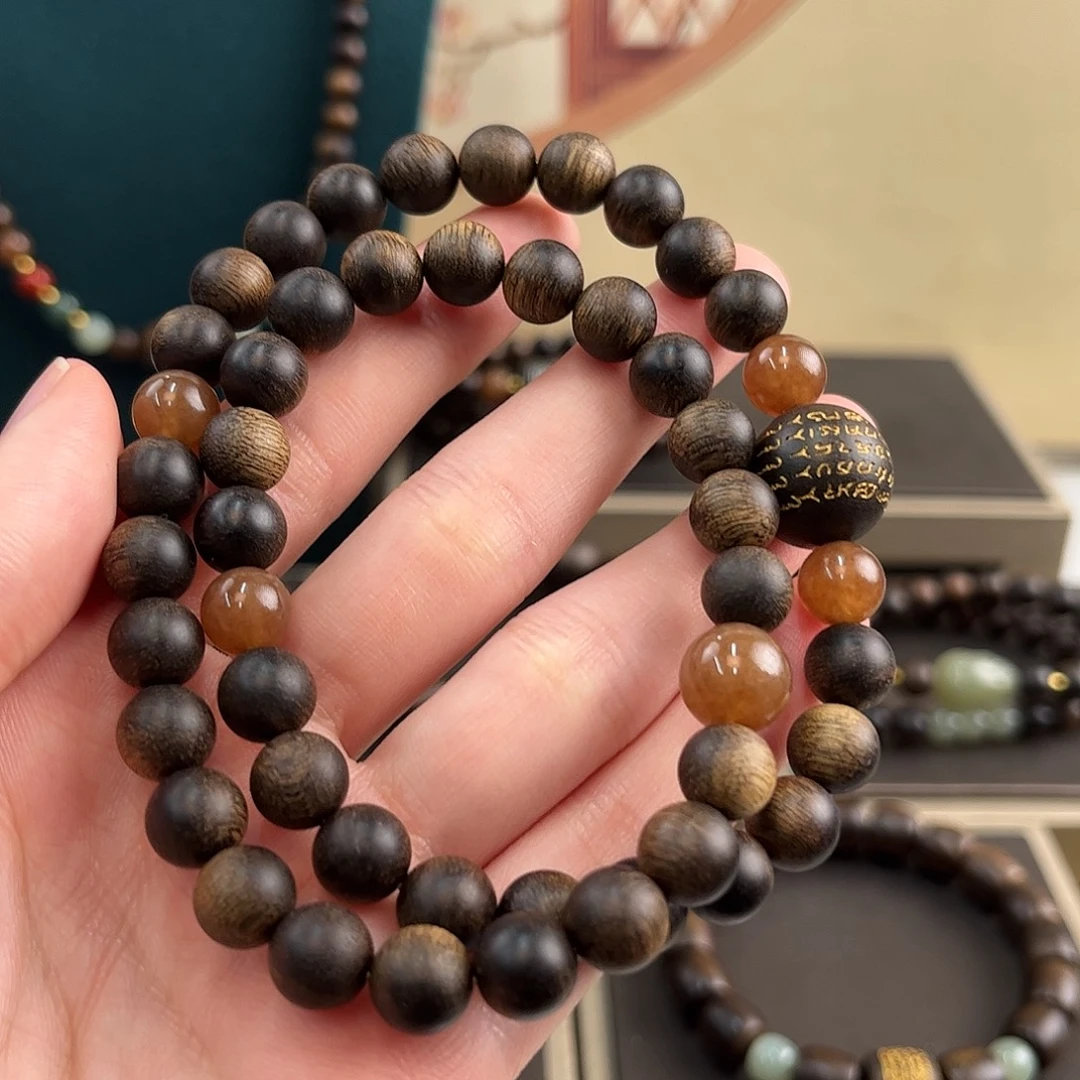 沉香8mm越南芽庄沉水白奇楠留疤