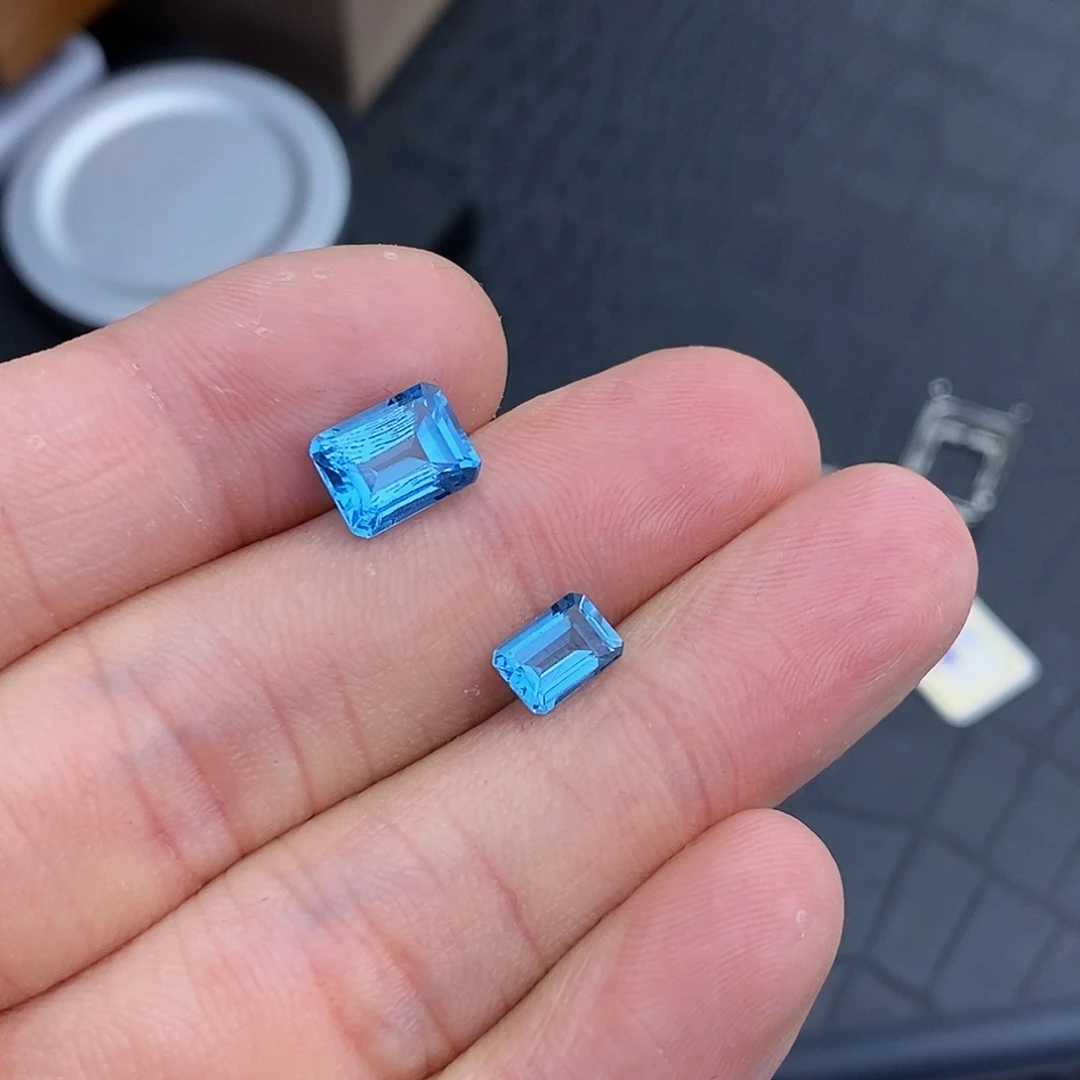 银S925镶嵌天然托帕石裸石定制托帕石