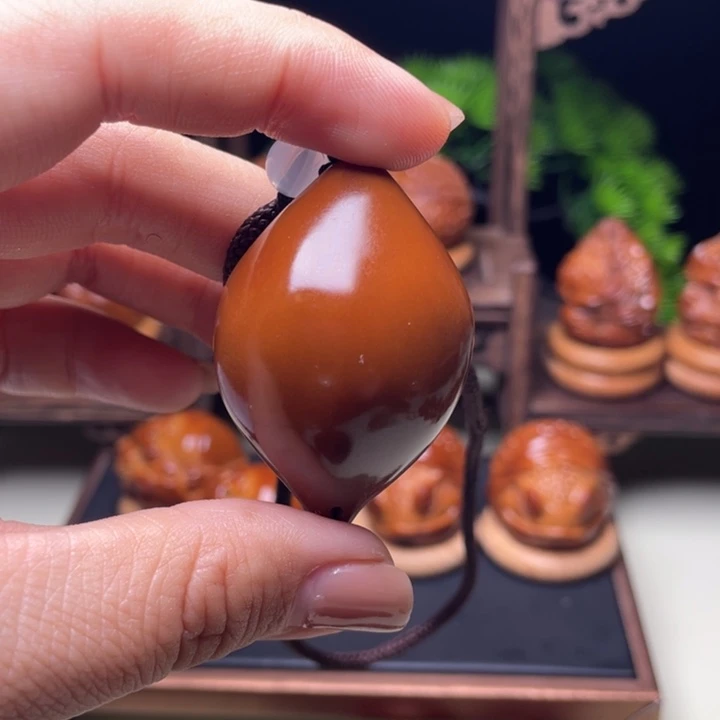 把件橄榄核长光珠3.2单籽