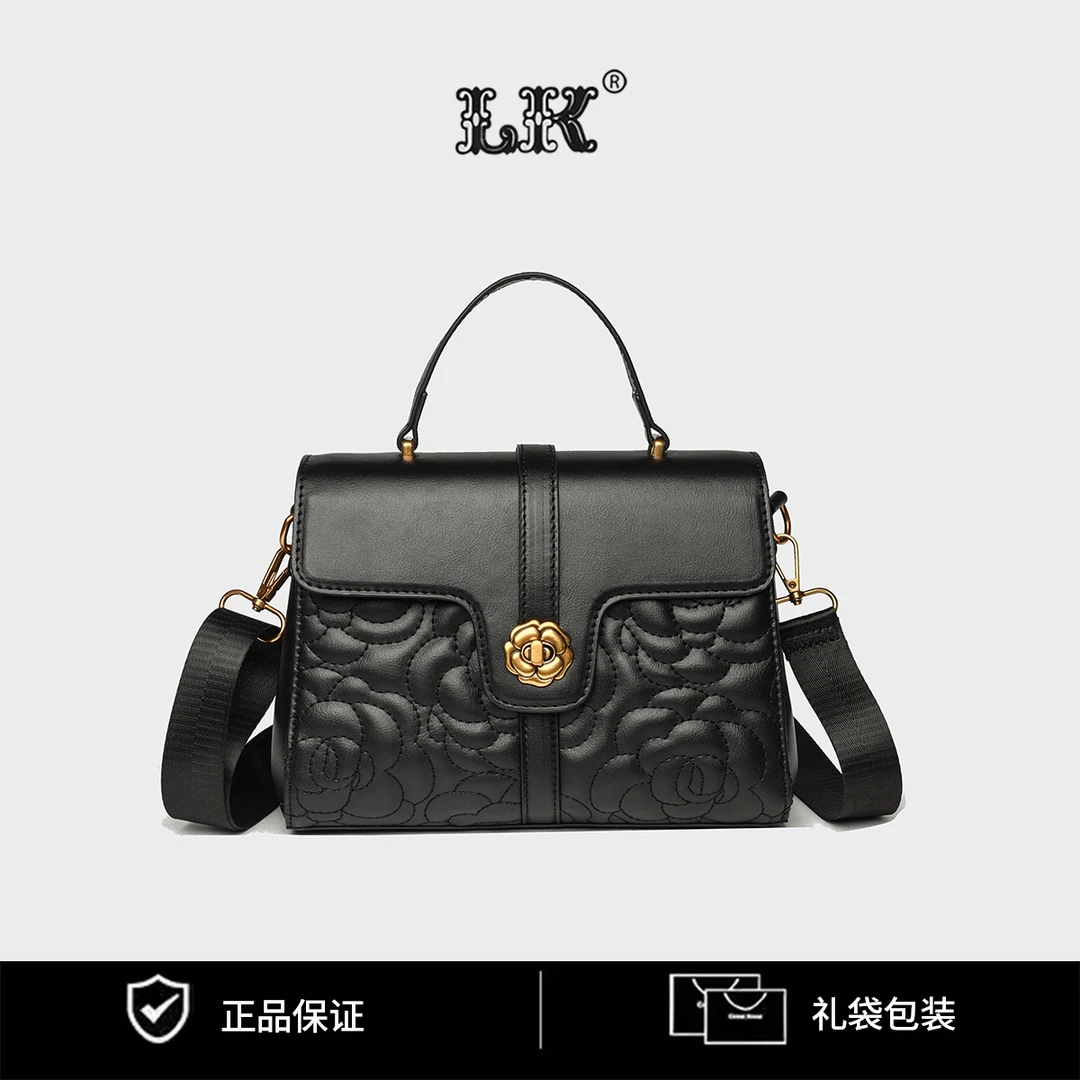 时尚百搭轻奢女士斜挎单肩包229黑色