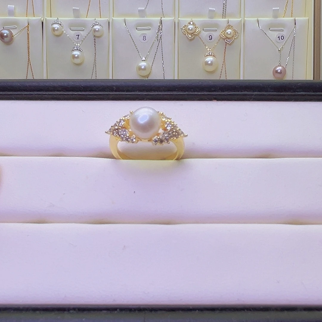 戒指合金淡水珍珠