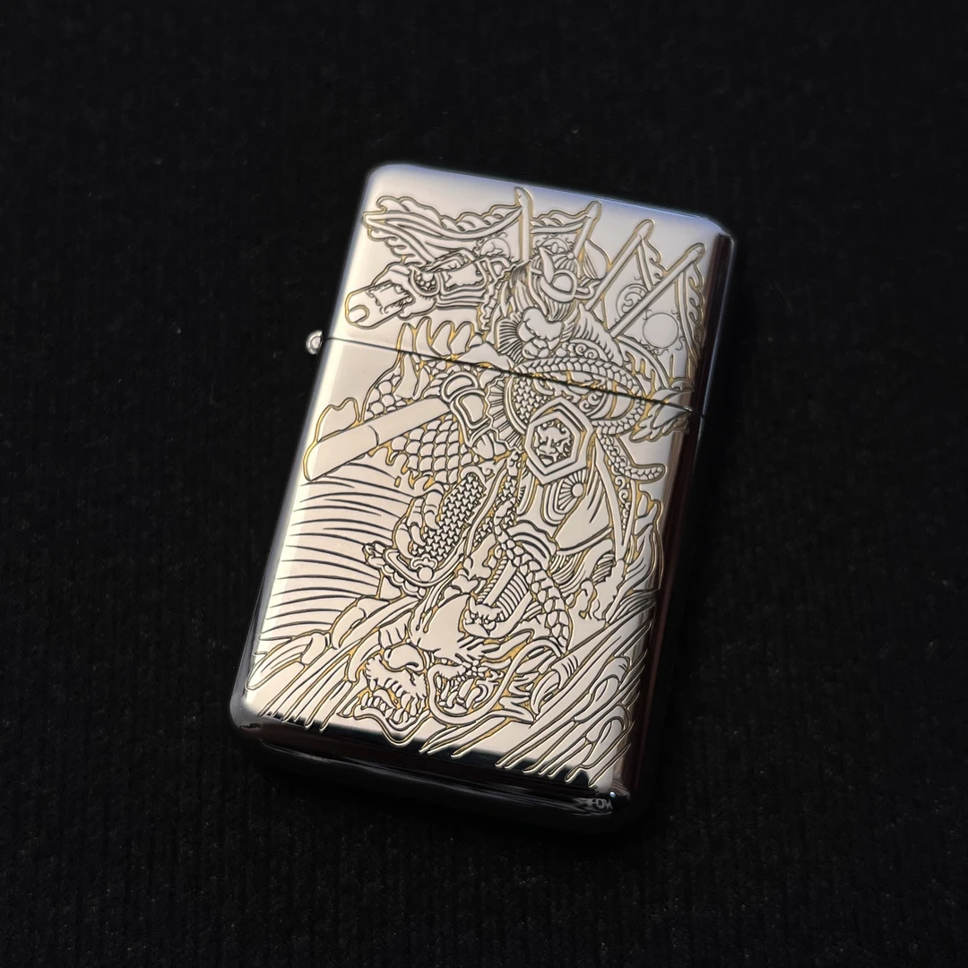 EIFFEL/埃菲尔E05镀镍金银色双色齐天大圣黄铜防风创意煤油打火机