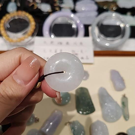 翡翠未镶嵌颈饰缅甸翡翠A货平安扣吊坠