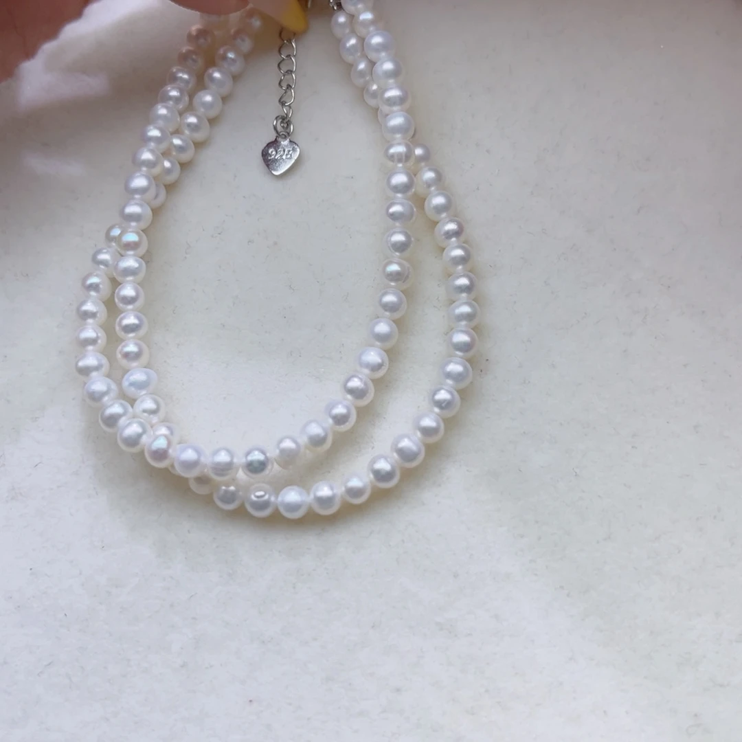 甜***筒淡水珍珠合金戒指