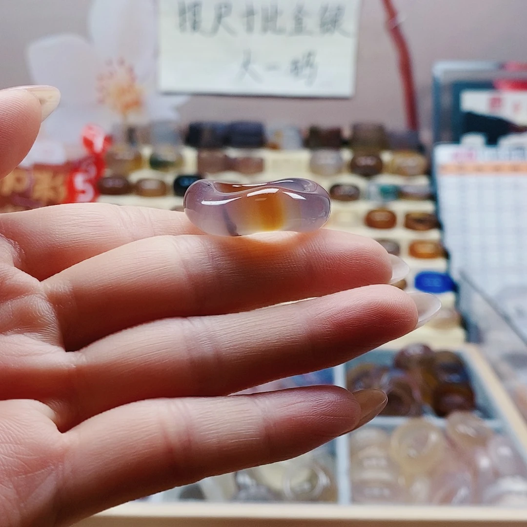 月***海玛瑙/玉髓戒指未镶嵌