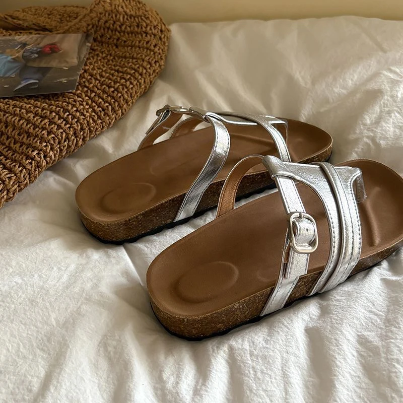 修面皮软底罗马风人字夏季修面纯色