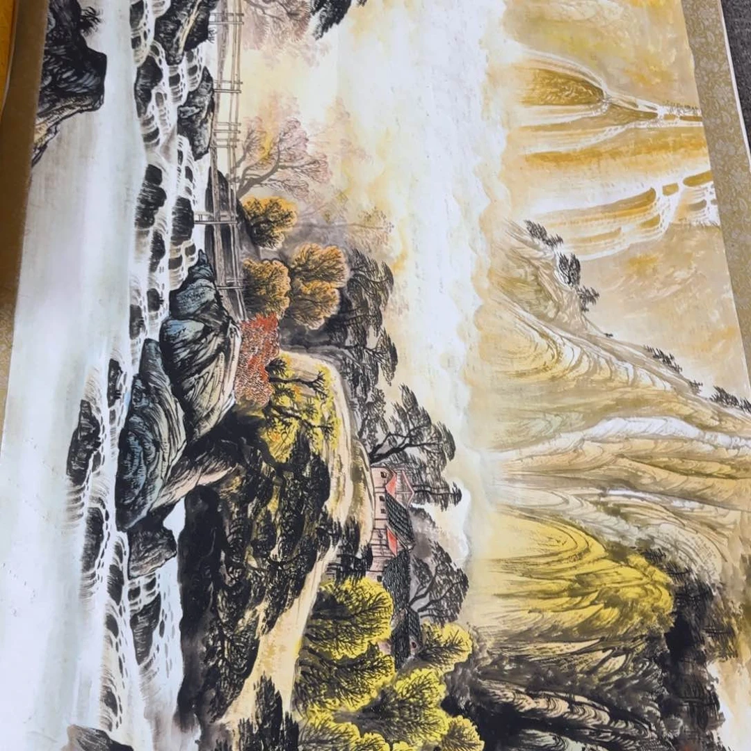 国画花***yQC原创横山水作品！带证书！限购一单