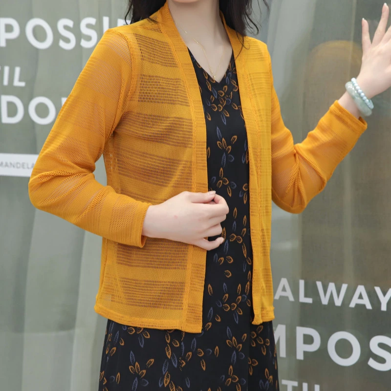 10265-防晒衣女小披肩夏装短款开衫宽松百搭外披【依莲依绣】