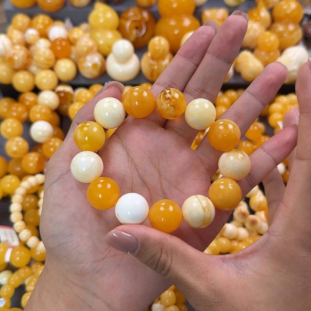 蜜蜡未镶嵌珠宝奇石18mm