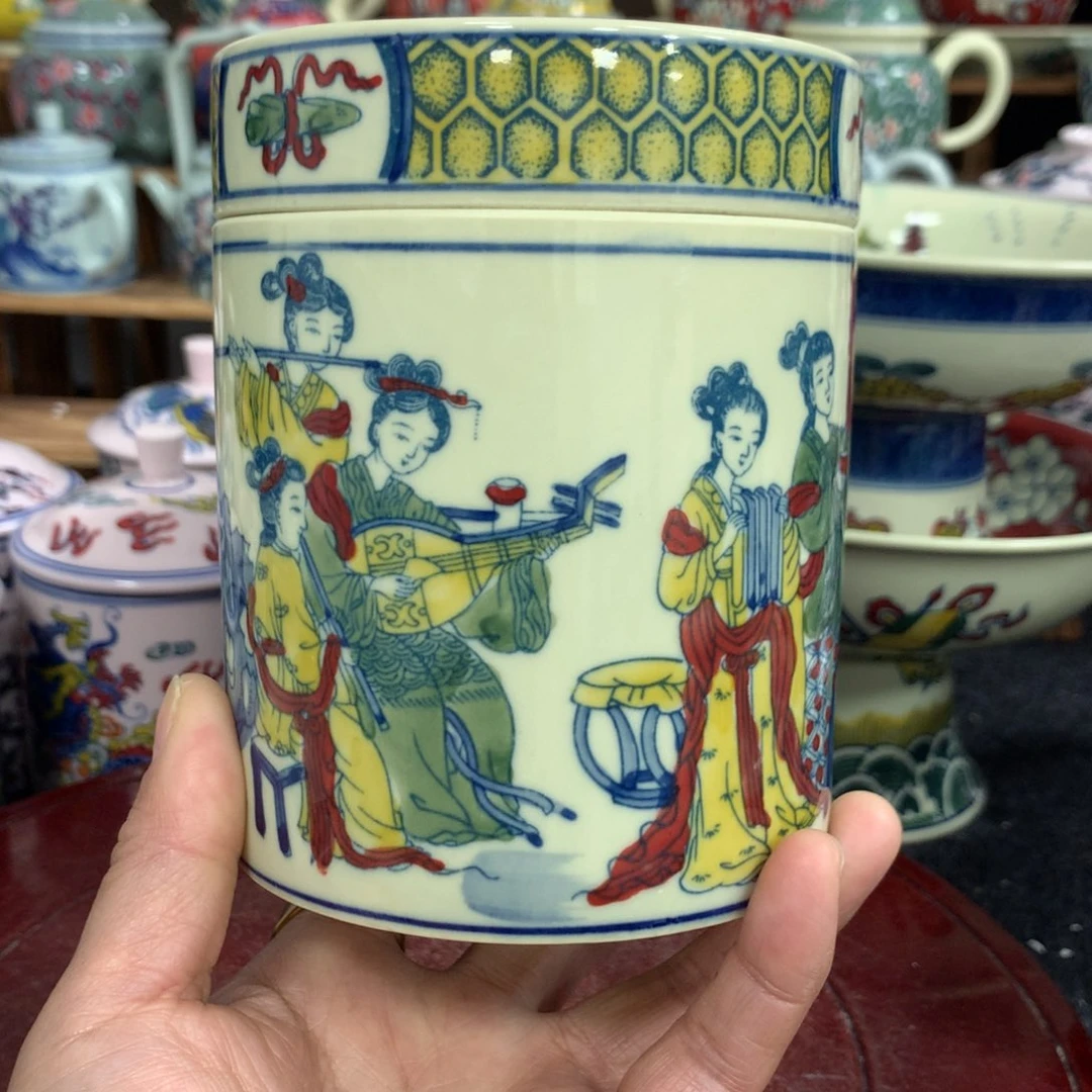陶其他黄稀土红地梅花纹小碟 柴窑手绘 直径13.5cm ¥70