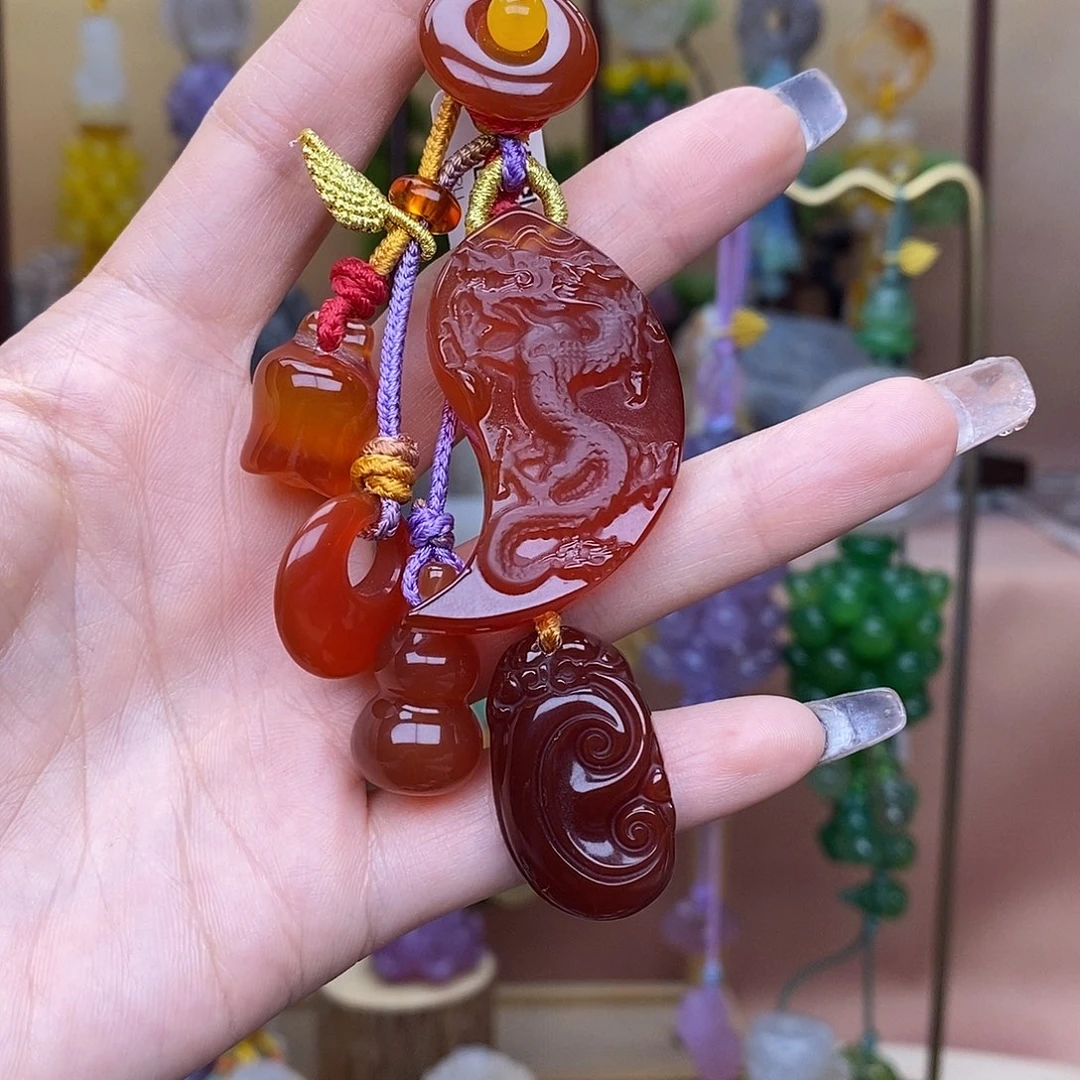 用***4玛瑙/玉髓未镶嵌车挂