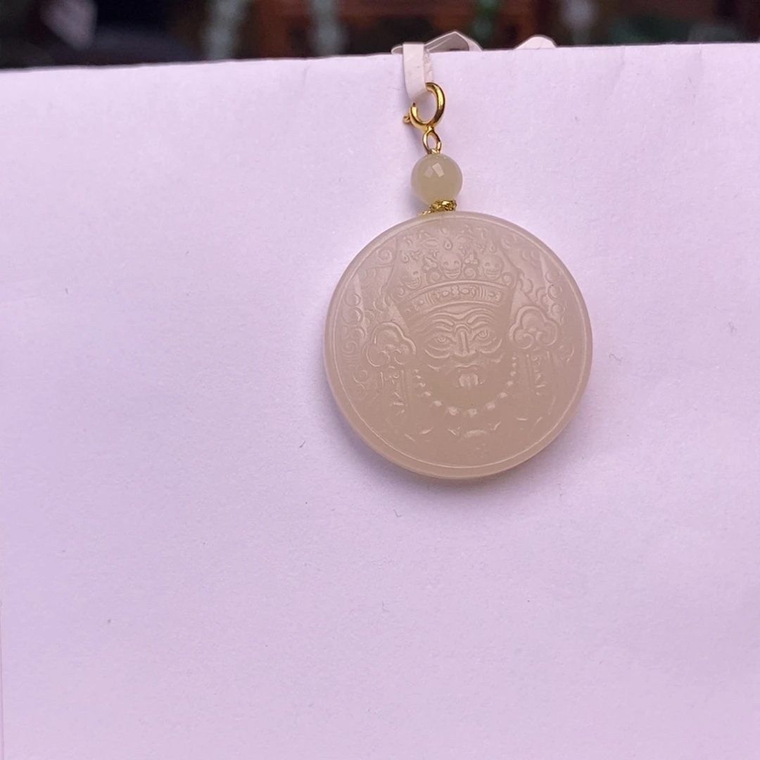 和田玉手镯未镶嵌熟藕粉扎基拉姆金镶