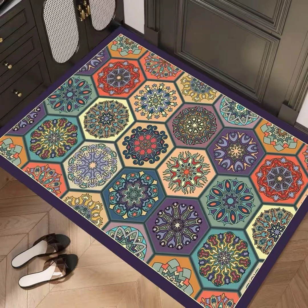 A165【90*60cm】硅藻泥地垫卫生间门口浴室防滑垫厕所玄关垫