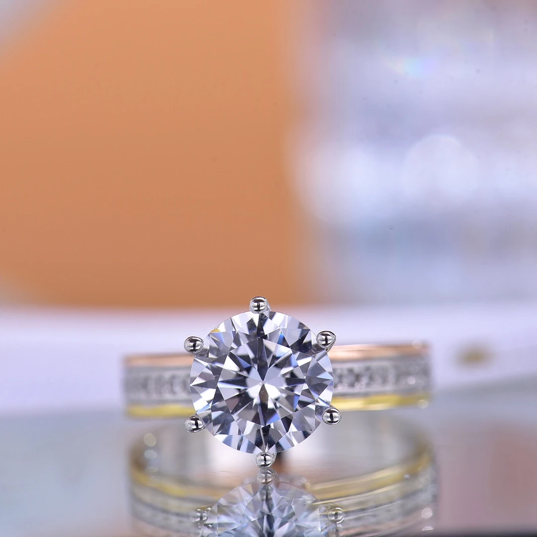 925银莫桑石银制品 【卡家三色】1-3克拉经典时尚