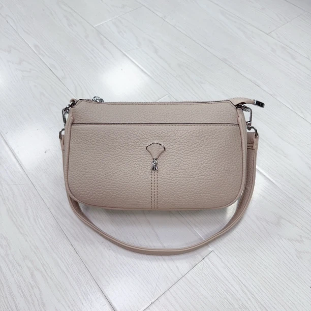 2511纯色多层女士斜挎包软皮