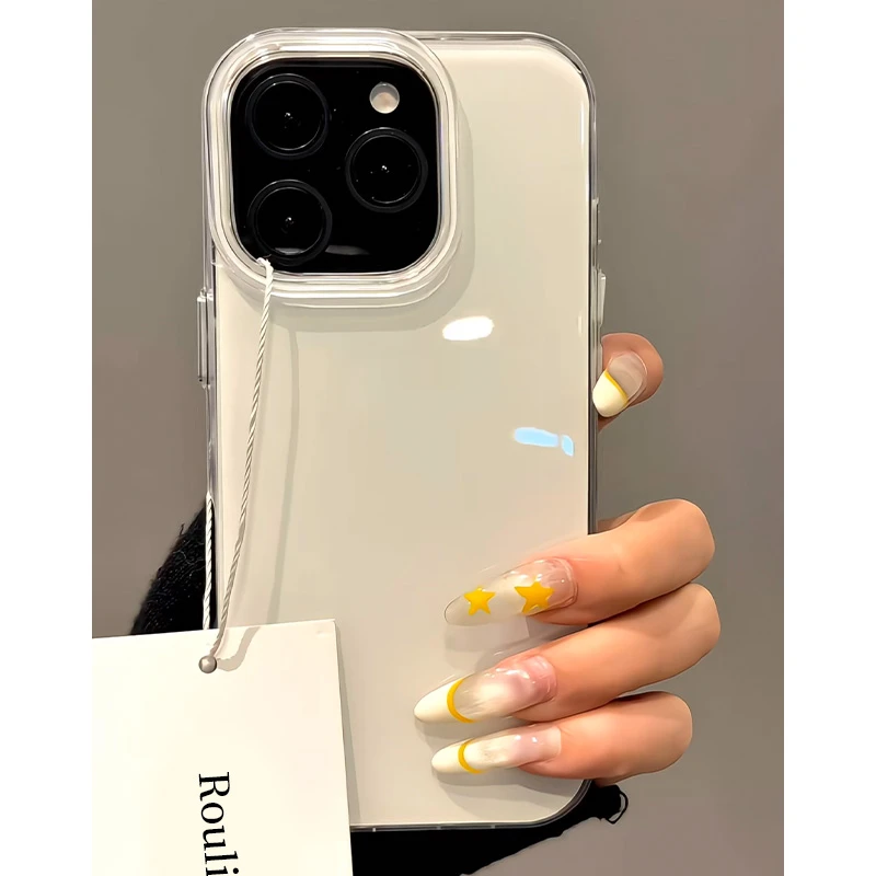 BANCAins极简奶油壳适用iPhone16/15大孔手机壳华为vivo小米oppo