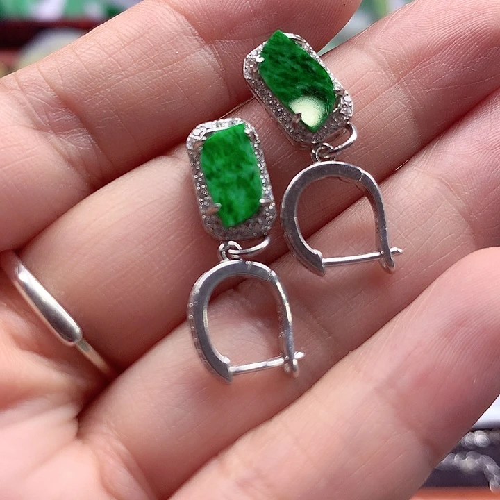 颈饰银S925镶嵌翡翠翡翠