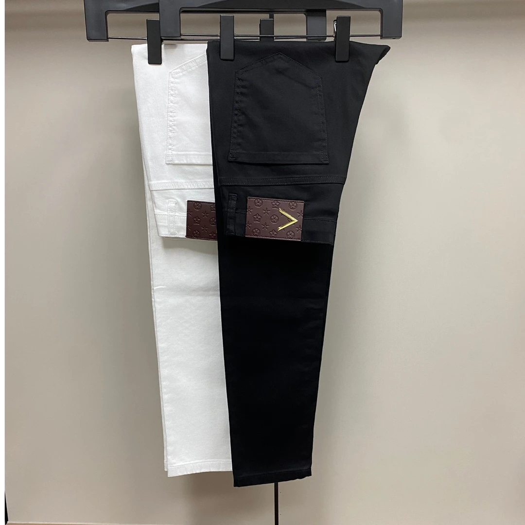 【夏季超薄莱赛尔冰感高级纯黑白九分/长裤】弹力修身小脚牛仔裤V13