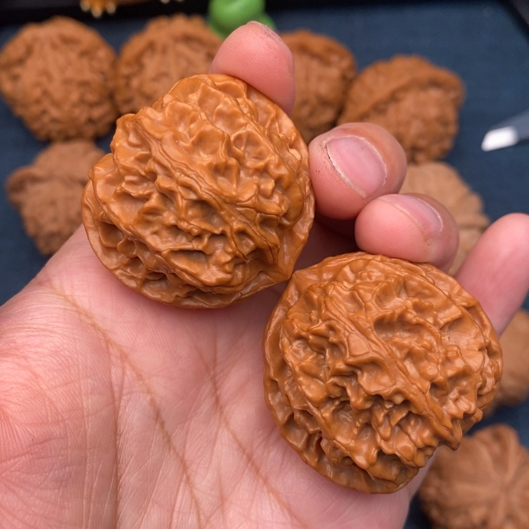 文玩核桃把件38老树苹果无药